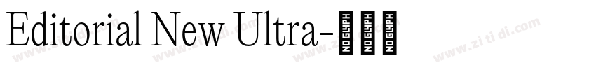 Editorial New Ultra字体转换